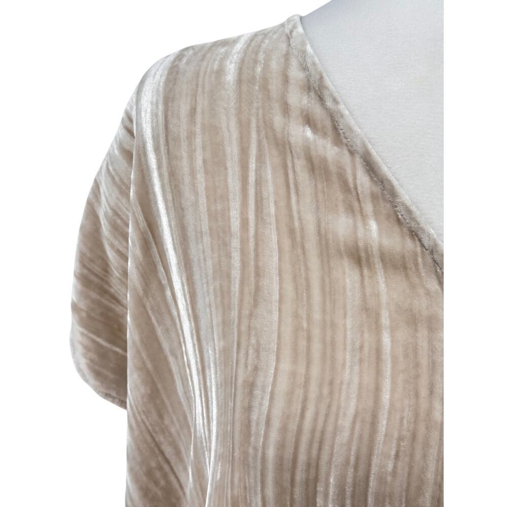 Eileen Fisher Velvet Silk-Blend Top – Champagne / Oyster – Size L EUC - Picture 2 of 8